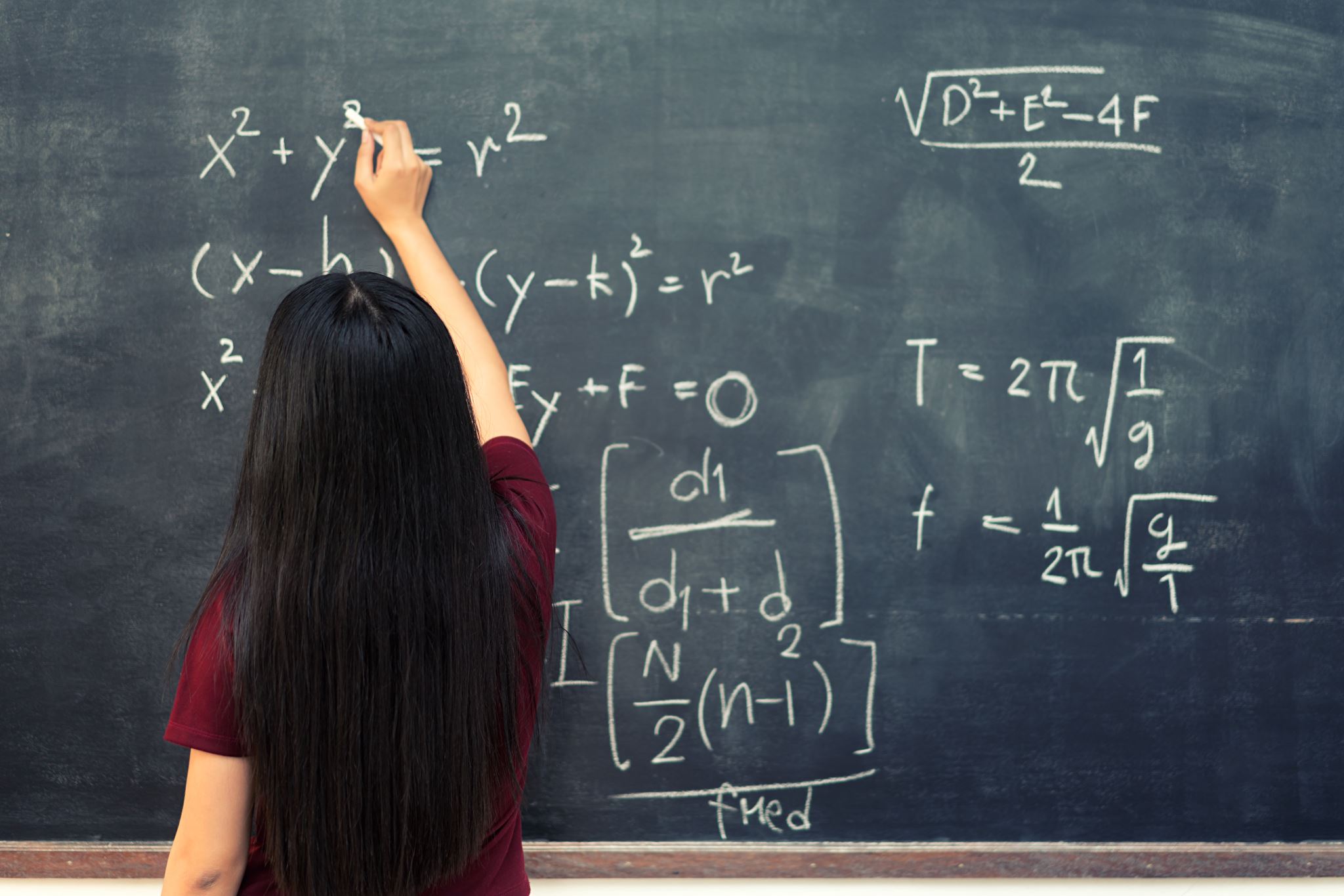 Students learning through classroom board activity